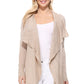 Long Sleeve Soft Sheer Slub Open Front Summer Cardigan MK8080 (S-L)