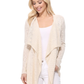 Long Sleeve Soft Sheer Slub Open Front Summer Cardigan MK8080 (S-L)