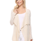 Long Sleeve Soft Sheer Slub Open Front Summer Cardigan MK8080 (S-L)