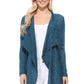 Long Sleeve Soft Sheer Slub Open Front Summer Cardigan MK8080 (S-L)