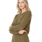 Pop Corn Stitch Long Sleeve Casual Sweater Top MK8114