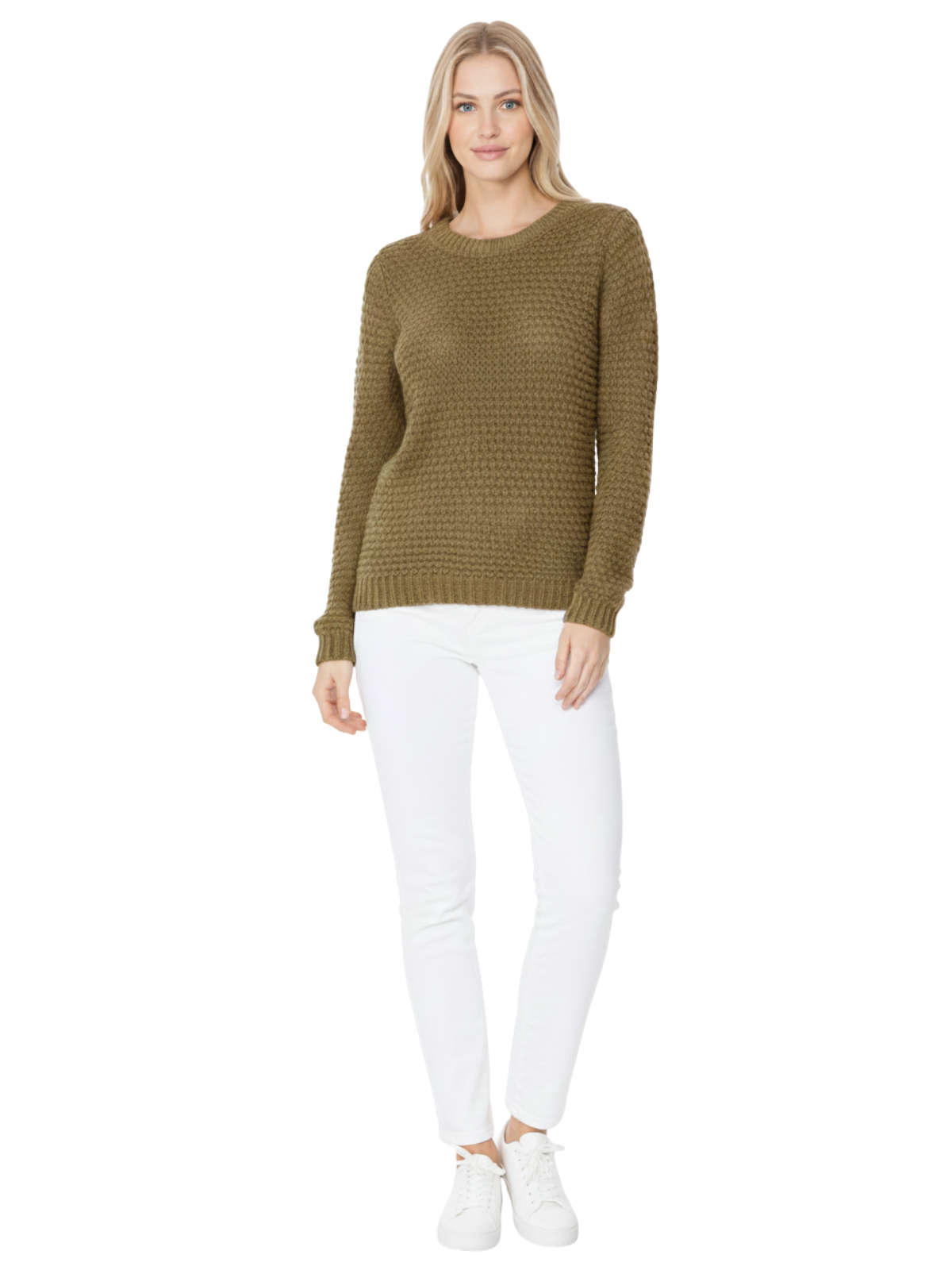 Pop Corn Stitch Long Sleeve Casual Sweater Top MK8114