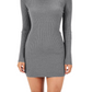 Ribbed Turtleneck Long Sleeve Slim Fit Mini Dress MK8121 (S-L)