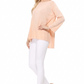 Semi See-through Boat neck Hi-Low Knit Top MK8139 (S-L)