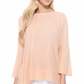 Semi See-through Boat neck Hi-Low Knit Top MK8139 (S-L)