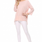 Semi See-through Boat neck Hi-Low Knit Top MK8139 (S-L)