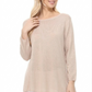 Semi See-through Boat neck Hi-Low Knit Top MK8139 (S-L)