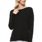 Silky Soft Rayon Stretch Boat Neck Sweater Top MK8140 (S-L)