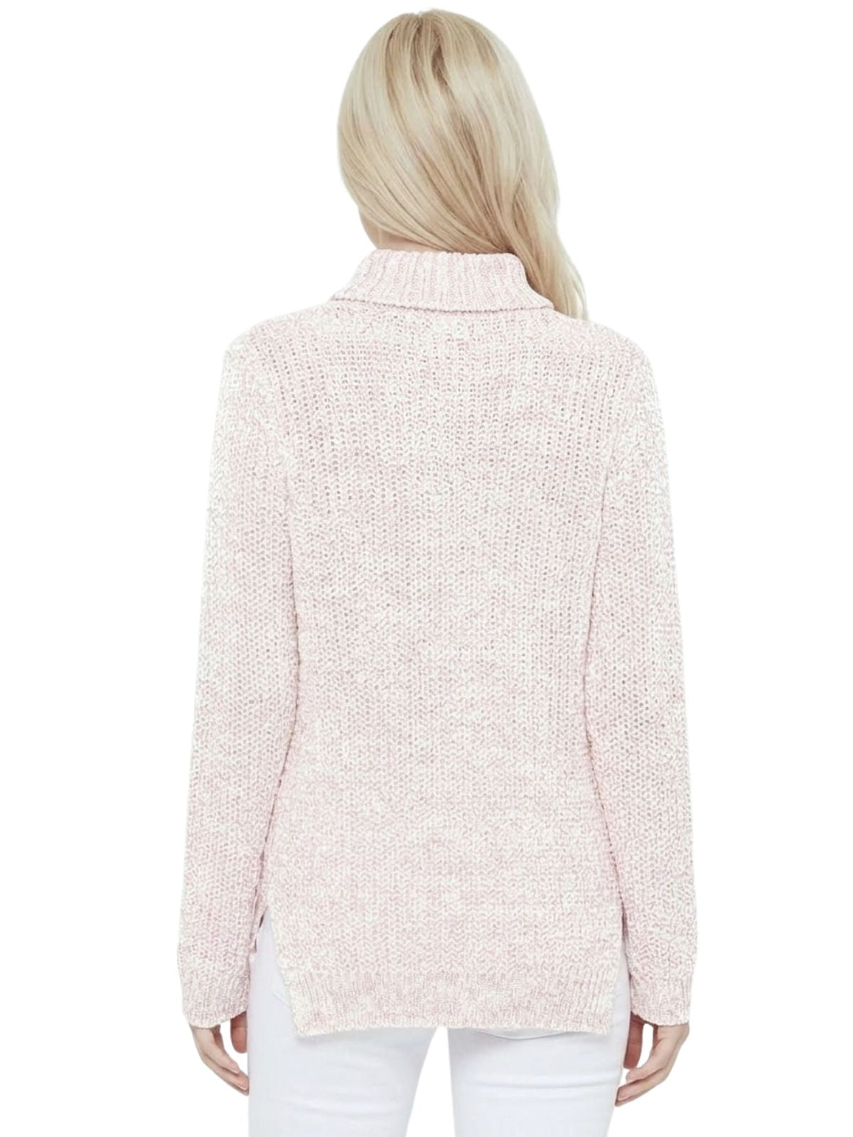 V-Neck Choker Style Side Slit Casual Knit Pullover Sweater MK8143 (S-L)