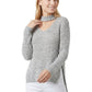 V-Neck Choker Style Side Slit Casual Knit Pullover Sweater MK8143 (S-L)