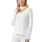V-Neck Choker Style Side Slit Casual Knit Pullover Sweater MK8143 (S-L)