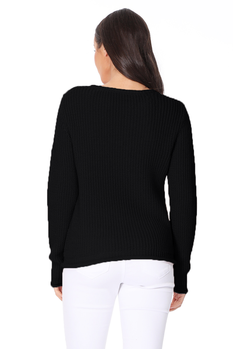 Crewneck Waffle Knit Long Sleeve Thin Pullover Sweater MK8176 (S-L)