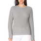 Crewneck Waffle Knit Long Sleeve Thin Pullover Sweater MK8176 (S-L)