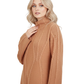 Mock Neck Cable Knitted Tunic Pullover Sweater MK8188 (S-L)