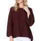 Boat Neck Bell Sleeve High Low Pullover Sweater MK8200 (S-L)