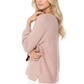 Boat Neck Bell Sleeve High Low Pullover Sweater MK8200 (S-L)