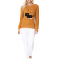 Crewneck Black Cat Applique Embroidery Knit Pullover Sweater MK8207 (S-L)