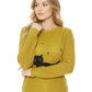 Crewneck Black Cat Applique Embroidery Knit Pullover Sweater MK8207 (S-L)