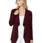 Long Sleeve Open Front Draped Stylish Cape Sweater Cardigan MK8218 (S-L)