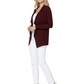 Long Sleeve Open Front Draped Stylish Cape Sweater Cardigan MK8218 (S-L)