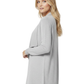 Long Sleeve Open Front Draped Stylish Cape Sweater Cardigan MK8218 (S-L)