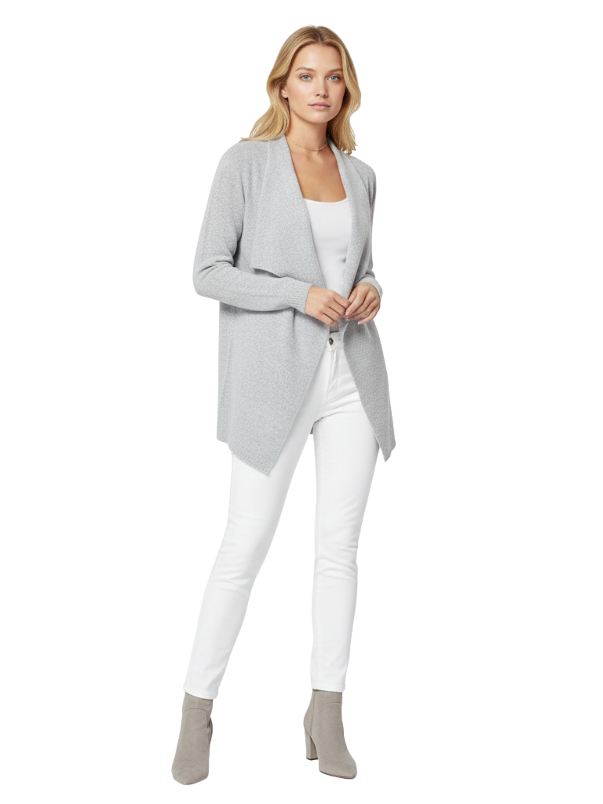 Long Sleeve Open Front Draped Stylish Cape Sweater Cardigan MK8218 (S-L)