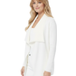 Long Sleeve Open Front Draped Stylish Cape Sweater Cardigan MK8218 (S-L)
