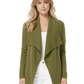 Long Sleeve Open Front Draped Stylish Cape Sweater Cardigan MK8218 (S-L)