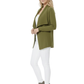 Long Sleeve Open Front Draped Stylish Cape Sweater Cardigan MK8218 (S-L)