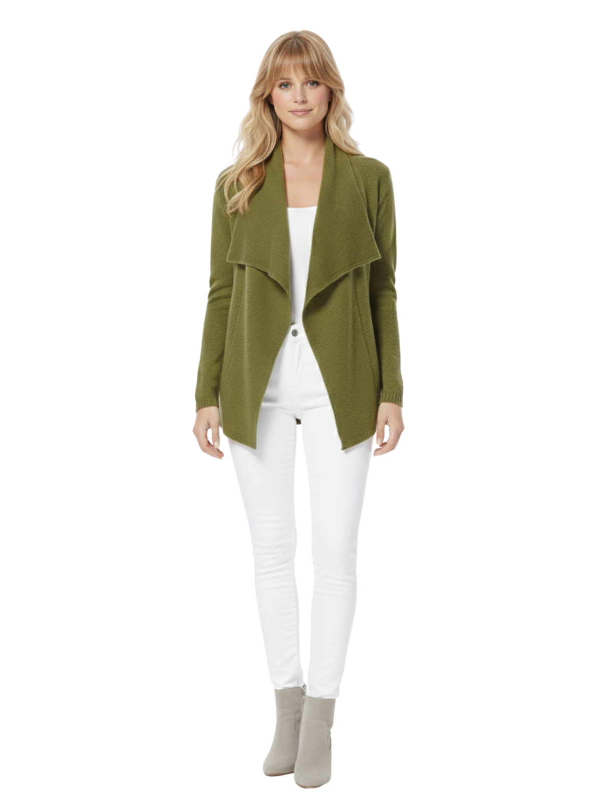 Long Sleeve Open Front Draped Stylish Cape Sweater Cardigan MK8218 (S-L)