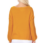 Wide V-Neck Oversized Sweater Top with Side Slit MK8219 (S-L)