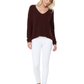 Wide V-Neck Oversized Sweater Top with Side Slit MK8219 (S-L)