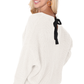 Waffle Stitch Bat Wing Bow Back Pullover Sweater MK8224 (S-L)