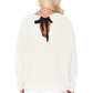 Waffle Stitch Bat Wing Bow Back Pullover Sweater MK8224 (S-L)