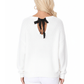 Waffle Stitch Bat Wing Bow Back Pullover Sweater MK8224 (S-L)