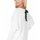 Waffle Stitch Bat Wing Bow Back Pullover Sweater MK8224 (S-L)