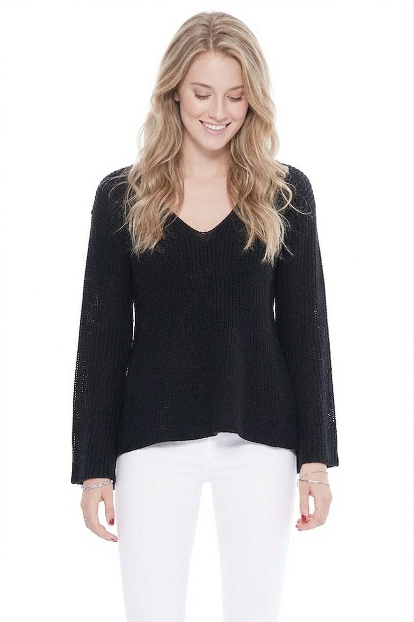 Light Weight Bell Sleeve All Season Sweater Top MK8232 (S-L)