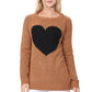 Cozy Heart Jacquard Round Neck Pullover Sweater MK8236 (S-L)