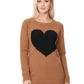 Cozy Heart Jacquard Round Neck Pullover Sweater MK8236 (S-L)