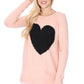 Cozy Heart Jacquard Round Neck Pullover Sweater MK8236 (S-L)