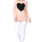 Cozy Heart Jacquard Round Neck Pullover Sweater MK8236 (S-L)