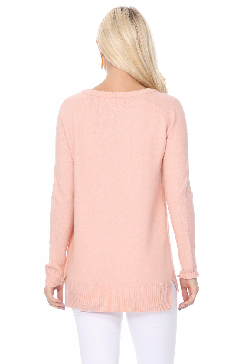 Cozy Heart Jacquard Round Neck Pullover Sweater MK8236 (S-L)