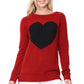 Cozy Heart Jacquard Round Neck Pullover Sweater MK8236 (S-L)