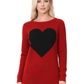 Cozy Heart Jacquard Round Neck Pullover Sweater MK8236 (S-L)