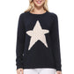 Cute Star Jacquard Round Neck Pullover Sweater MK3506STAR (S-L)