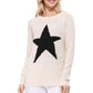 Cute Star Jacquard Round Neck Pullover Sweater MK3506STAR (S-L)