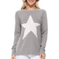 Cute Star Jacquard Round Neck Pullover Sweater MK3506STAR (S-L)
