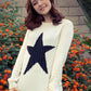 Cute Star Jacquard Round Neck Pullover Sweater MK3506STAR (S-L)