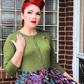 Women's 3/4 Sleeve Crewneck Knit Cardigan Sweater CO079 (S-L)
