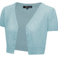 Short Sleeve V-Neck Cropped Bolero Plus Size Cardigan HB2137PL (1X-3X)